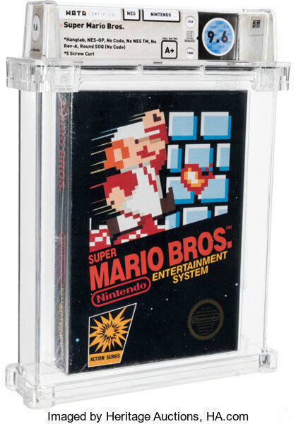 Copia sellada de Super Mario Bros. para NES.