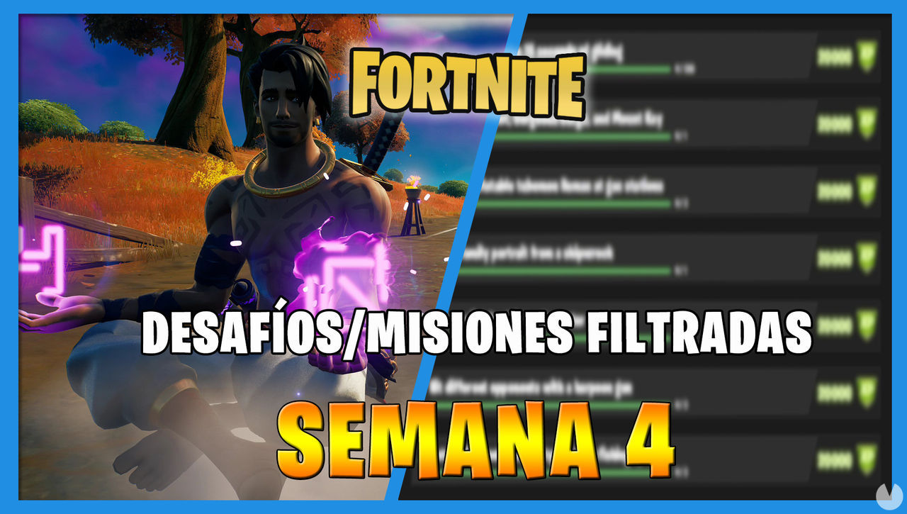 Fortnite: misiones y desafíos filtrados de la Semana 4