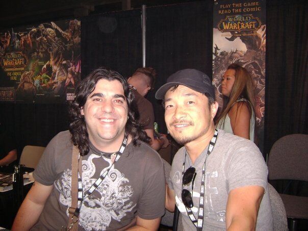 Maeso con Jim Lee ('World of Warcraft') en la Blizzcon.