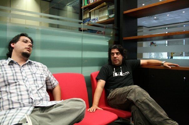 Maeso y David Sanz  en los tiempos de Marca.