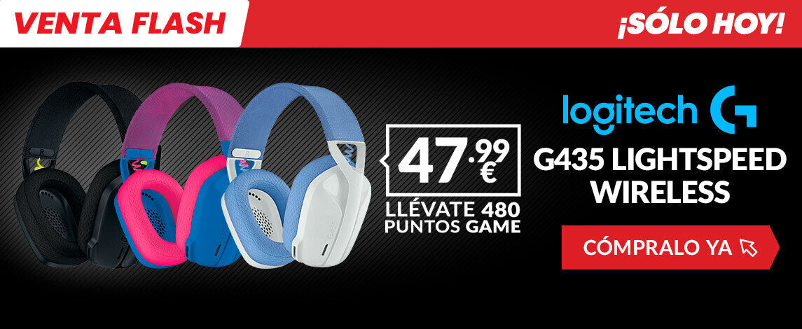 Consigue los auriculares gaming Logitech G435 Lightspeed de oferta en GAME por 47,99 euros, sólo hoy. Noticias en tiempo real