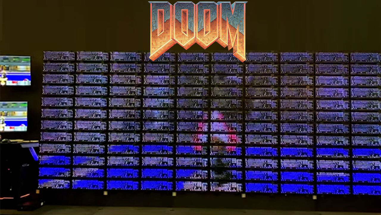 Logran que se vea Doom utilizando 120 teclados RGB como pantalla