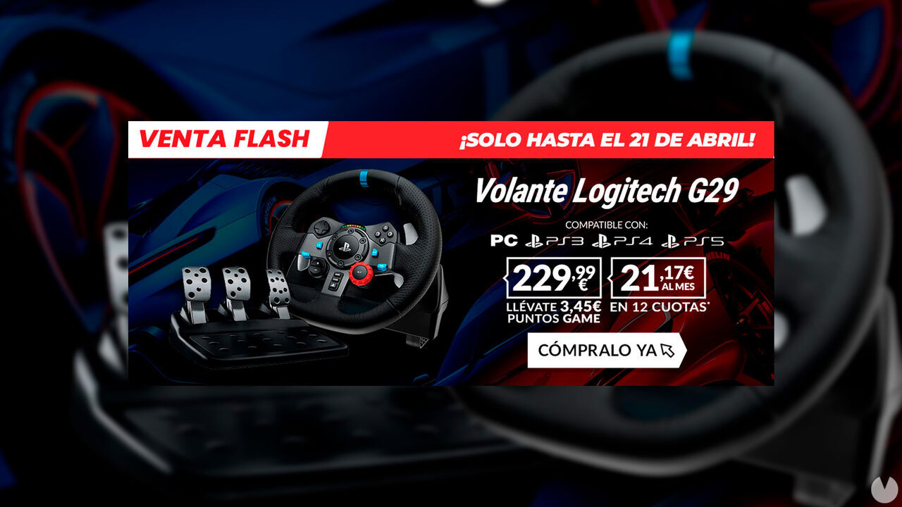 Consigue el volante Logitech G29 Driving Force en GAME por sólo 229,99, por tiempo limitado