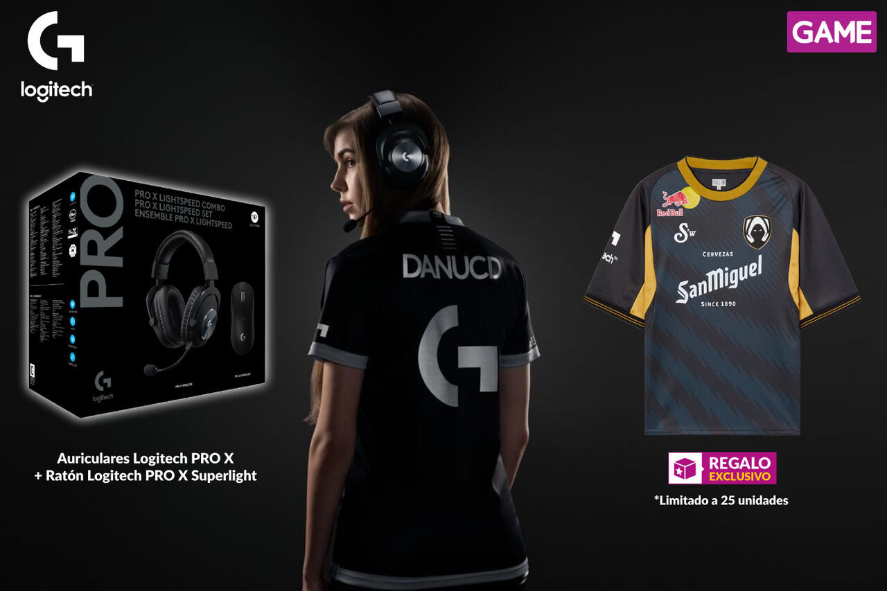 Pack gamer Logitech en GAME con auriculares, ratón y regalo de camiseta Team Heretics