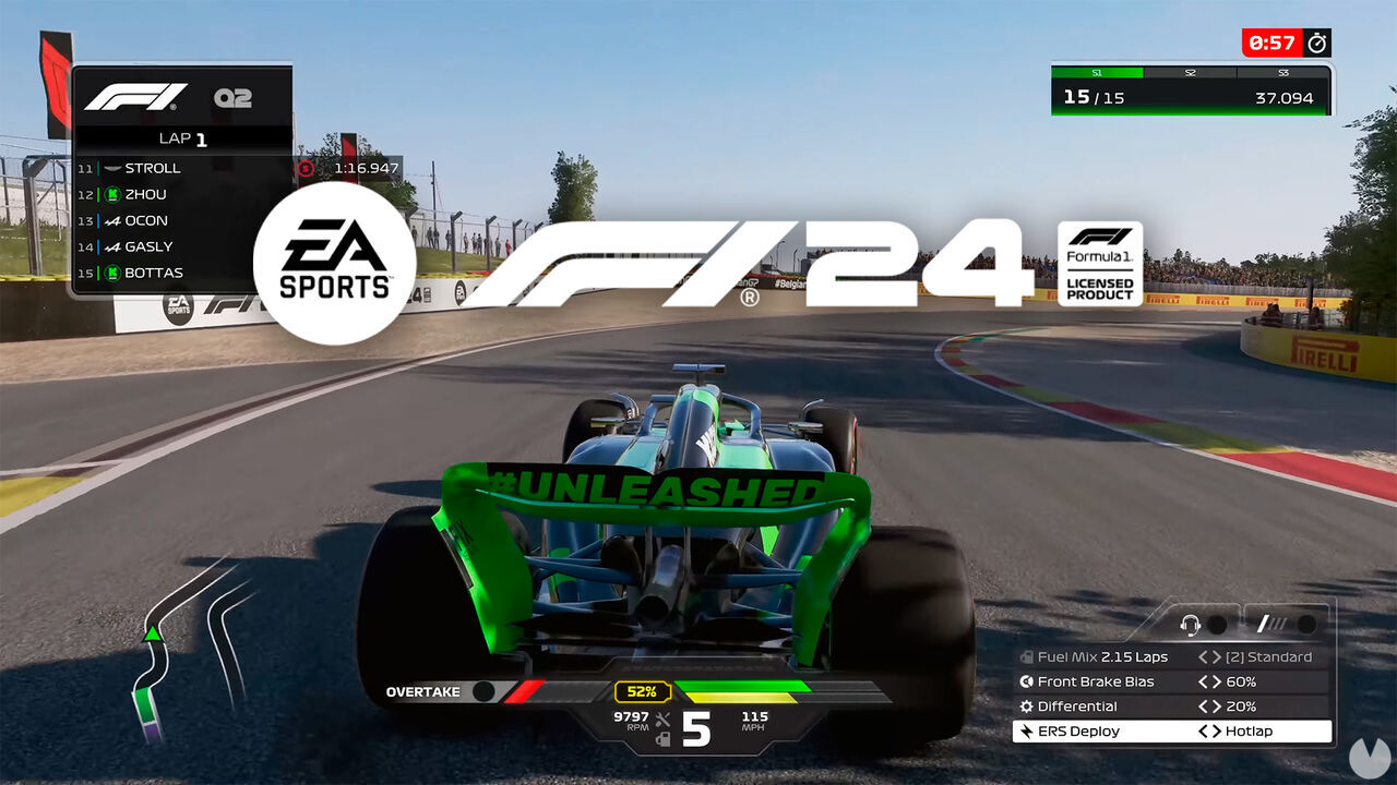 Primer vistazo al gameplay de EA Sports F1 24, la nueva entrega de simulación de Fórmula 1