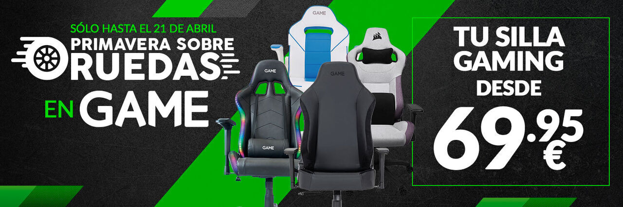 Consigue tu silla gaming en GAME con la promoción Primavera sobre ruedas 2024 de precios increíbles. Noticias en tiempo real