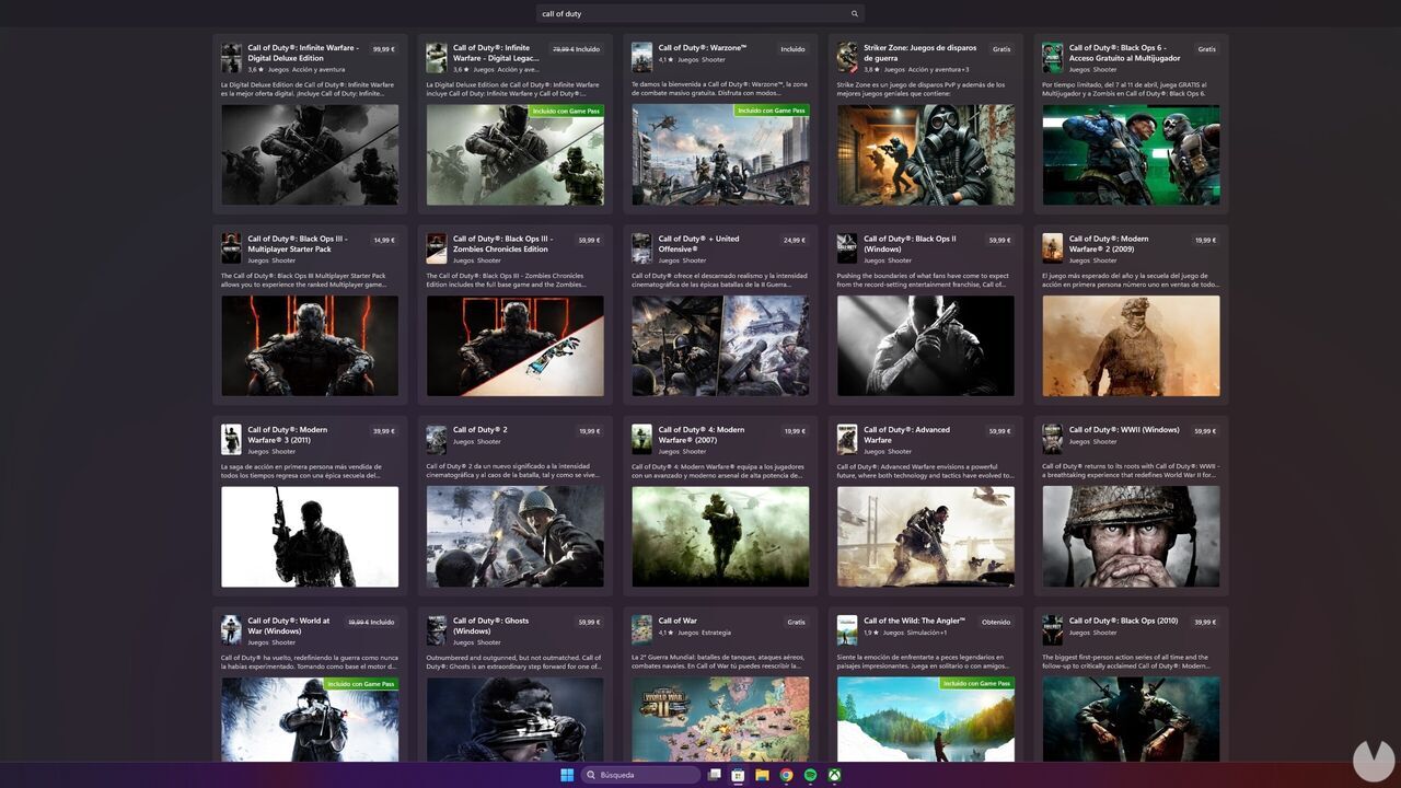 Pase de juego Call of Duty en Game