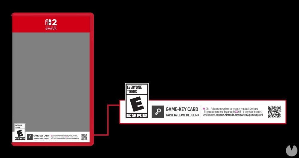 caja juego switch tarjeta llave