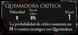 Clair Obscur: Expedition 33 - Características del pictos Quemadura crítica