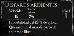 Clair Obscur: Expedition 33 - Características del pictos Disparos ardientes
