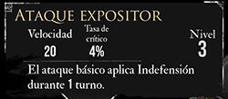 Clair Obscur: Expedition 33 - Características del pictos Ataque expositor