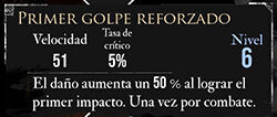 Clair Obscur: Expedition 33 - Características del pictos Primer golpe reforzado