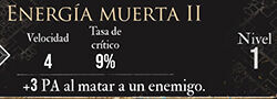 Clair Obscur: Expedition 33 - Características del pictos Energía muerta II