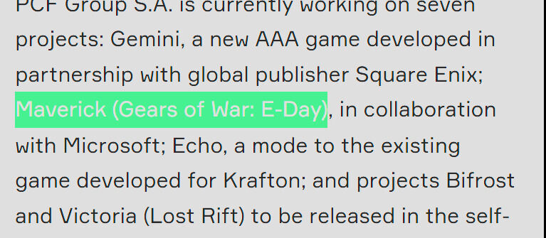 Project Maverick ES Gears of War: E-Day Confirma La gente puede volar