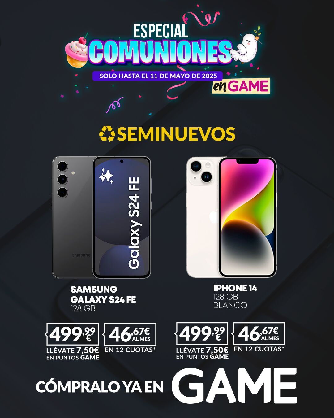 Descubre el Especial Comuniones en GAME con ofertas en consolas, móviles, merchandising y más