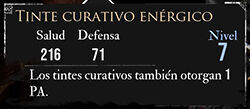 Clair Obscur: Expedition 33 - Características del pictos Tinte curativo enérgico