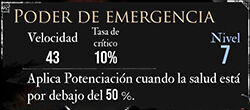 Clair Obscur: Expedition 33 - Características del pictos Poder de emergencia