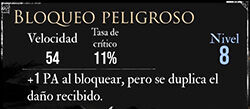 Clair Obscur: Expedition 33 - Características del pictos Bloqueo peligroso