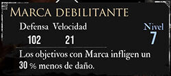 Clair Obscur: Expedition 33 - Características del pictos Marca debilitante