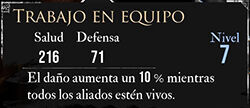 Clair Obscur: Expedition 33 - Características del pictos Trabajo en equipo