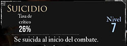 Clair Obscur: Expedition 33 - Características del pictos Suicidio