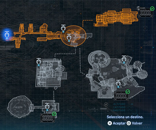 Pragmata - Mapa de la zona Domo terrestre - Entrada del sector Domo terrestre