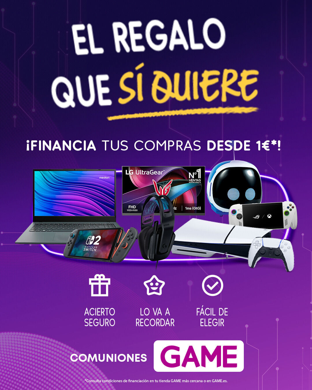 Descubre los mejores chollos para regalar en mayo con el Especial Comuniones 2026 de GAME