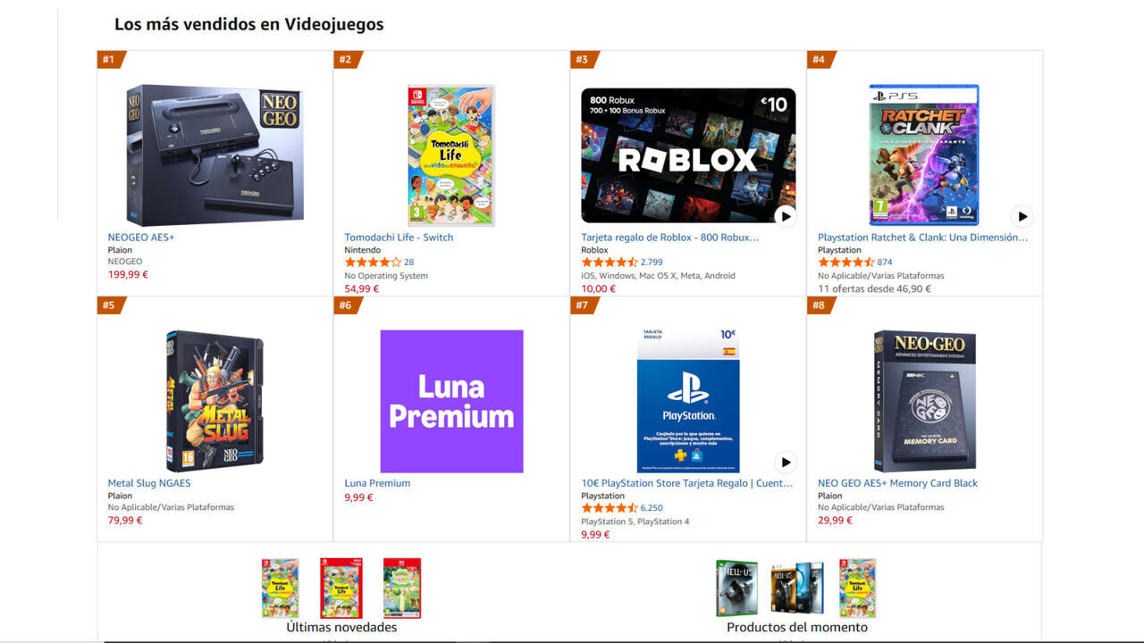 NEOGEO AES+ huele a éxito: el regreso de la legendaria consola ya es lo más vendido de Amazon en videojuegos