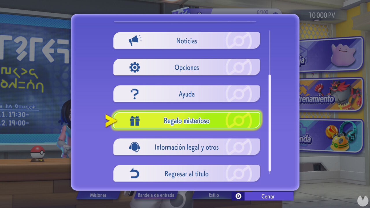 Pok�mon Champions - How to enter the Mystery Gift menu to redeem codes