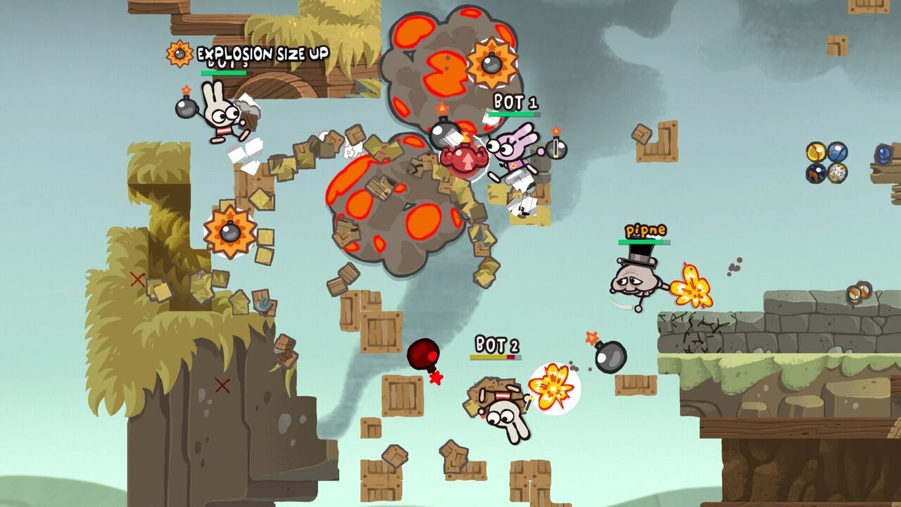 Es como una mezcla entre Smash Bros. y Worms con memes absurdos y gráficos animados: ¿Conoces BOMMY?