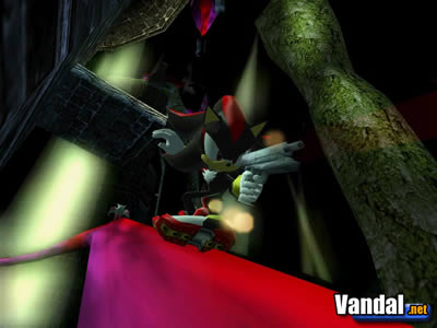 captura sacada de la jugabilidad de shadow the hedgehog