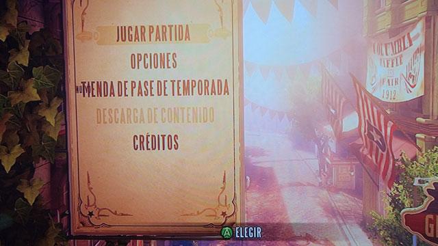 Menú Controles Bioshock Infinite Guía 