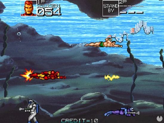 Algunas fases ten�an mec�nica shooter. �Ese no es Sub-Mariner?