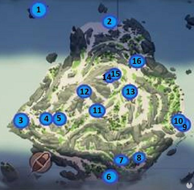 Sea of Thieves - Puntos de interés en Old Faithful