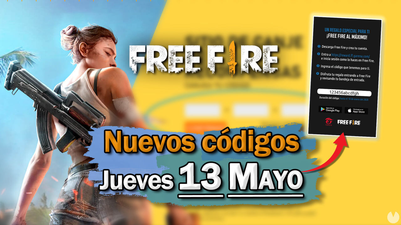 Free Fire: nuevos códigos gratis para hoy jueves 13 de mayo de 2021