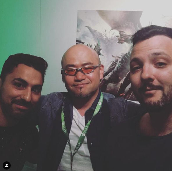 Con Hideki Kamiya en Gamescom 2017.