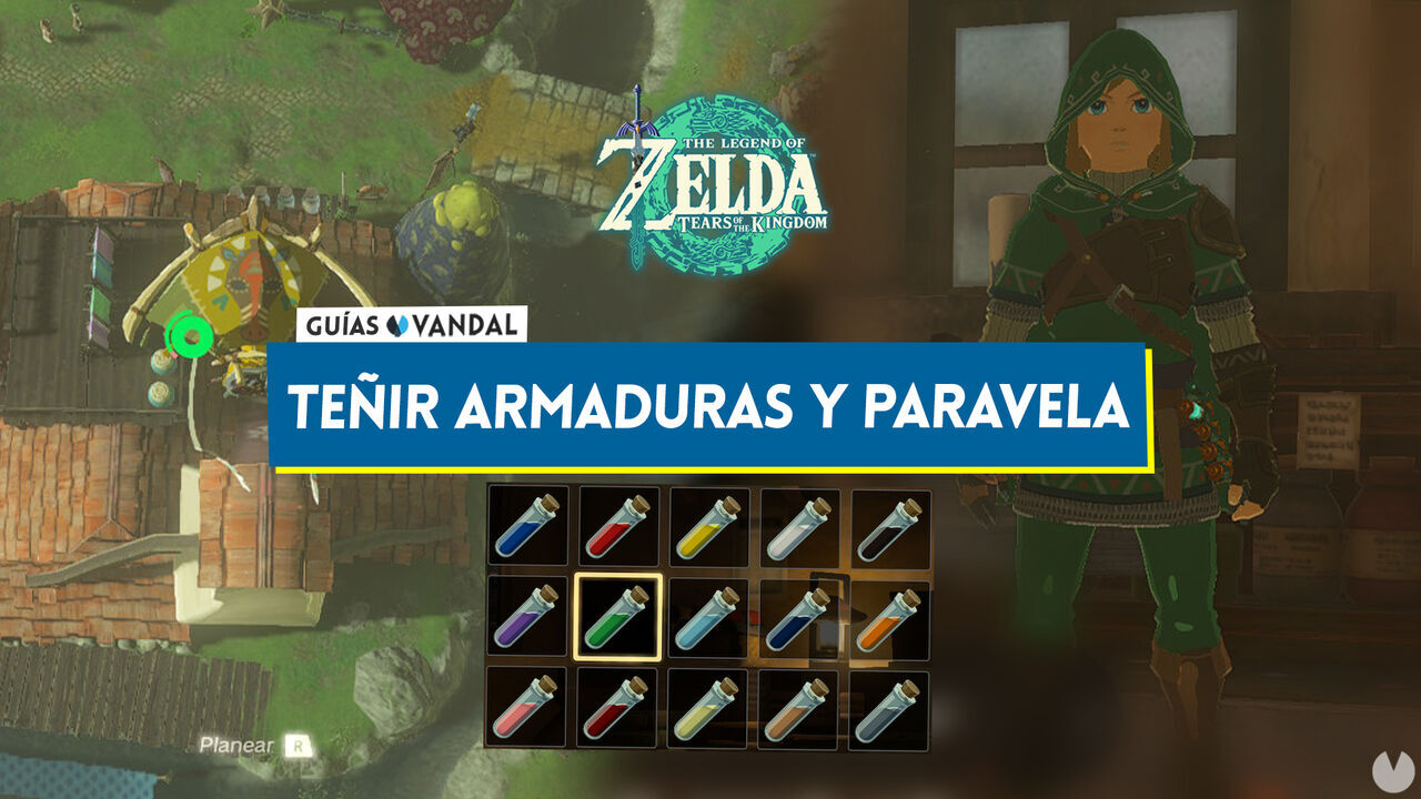 Cmo teir las armaduras y la paravela en Zelda: Tears of the Kingdom - The Legend of Zelda: Tears of the Kingdom