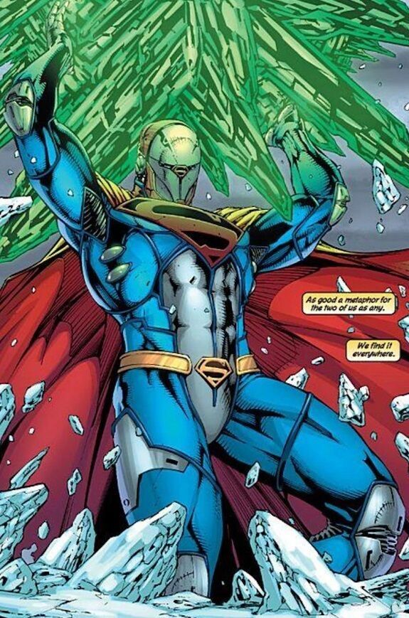 Superman llevando el Traje de Kryptonita durante Feeding Time (1996)
