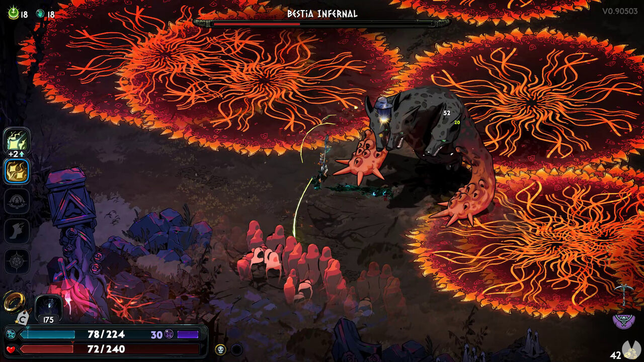 Hades 2 - Infernal Beast boss: Cerberus's circle attacks