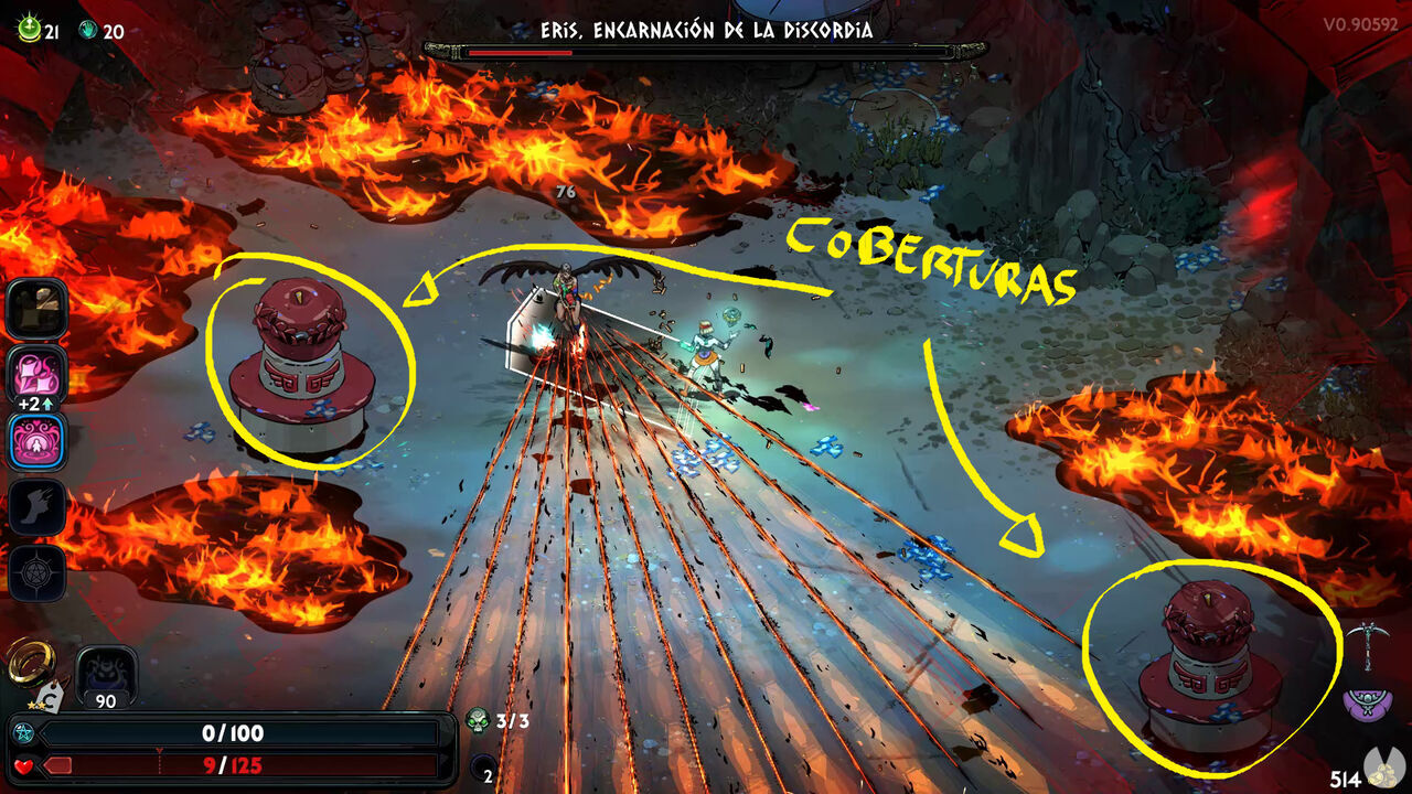 Hades 2 - Eris boss: Barriers that can be used as cover