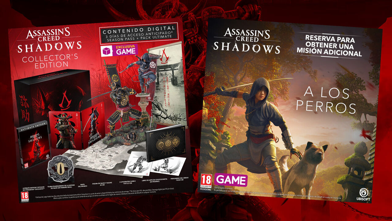 Reserva Assassin's Creed Shadows en GAME y no te pierdas sus ediciones exclusivas Especial y Collector's