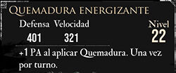 Clair Obscur: Expedition 33 - Características del pictos Quemadura energizante
