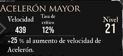 Clair Obscur: Expedition 33 - Características del pictos Acelerón mayor