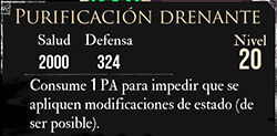 Clair Obscur: Expedition 33 - Características del pictos Purificación drenante