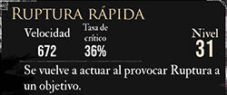 Clair Obscur: Expedition 33 - Características del pictos Ruptura rápida