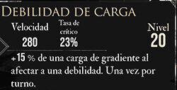 Clair Obscur: Expedition 33 - Características del pictos Debilidad de carga