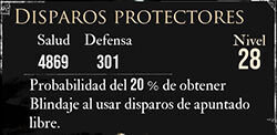 Clair Obscur: Expedition 33 - Características del pictos Disparos protectores