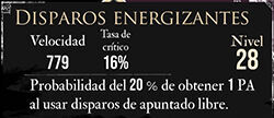 Clair Obscur: Expedition 33 - Características del pictos Disparos energizantes