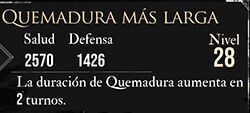 Clair Obscur: Expedition 33 - Características del pictos Quemadura más larga