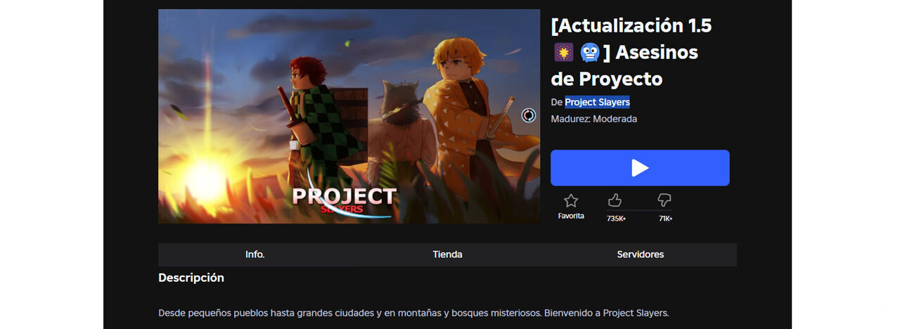 Best Roblox games: Project Slayers